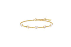  Reimaginer - Bracelets with stone - Silver / 14kt GP - Zirconia - 18,5cm
